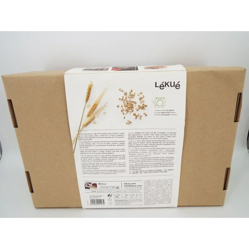 Lekue Home Bread Essential Kit Boxed Set Bread Maker Mini-Baguette New/Open Box